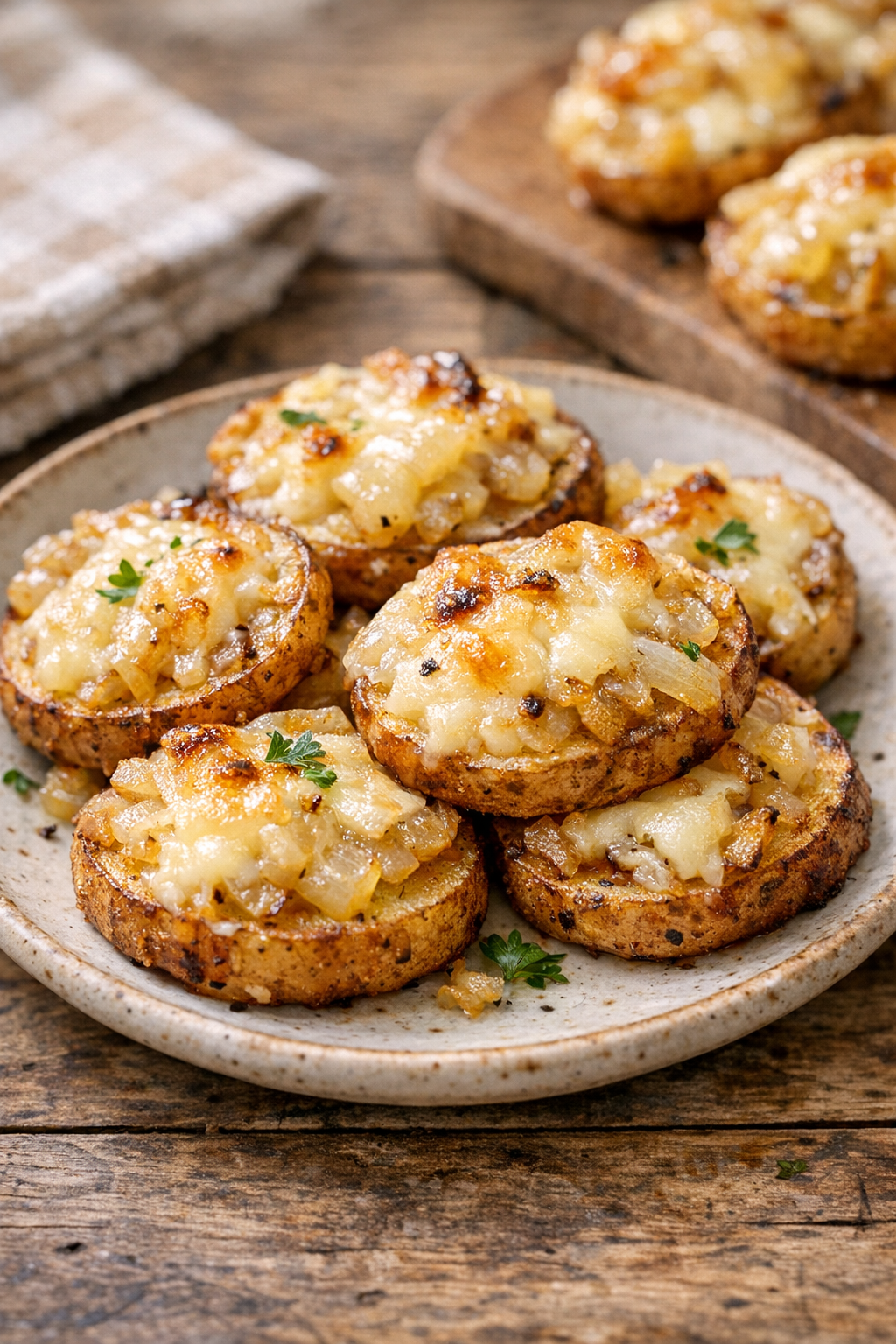 Potato bites made with Gruyere cheese