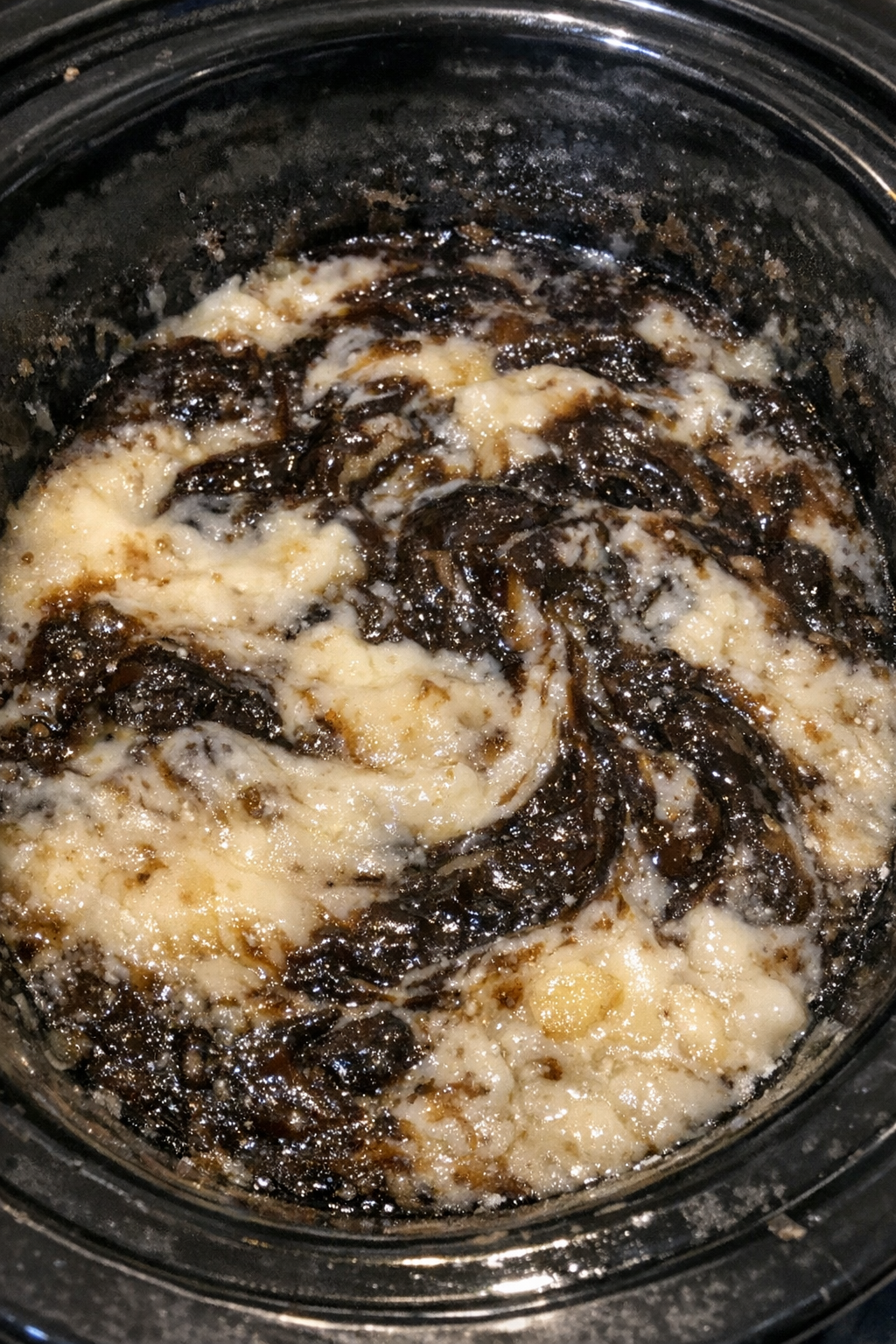 Slow cooker dessert in the crock