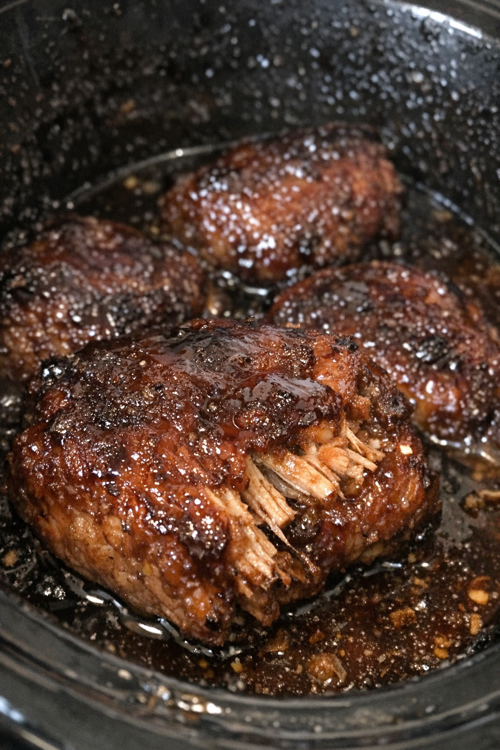 Finished slow cooker pork sirloin chops