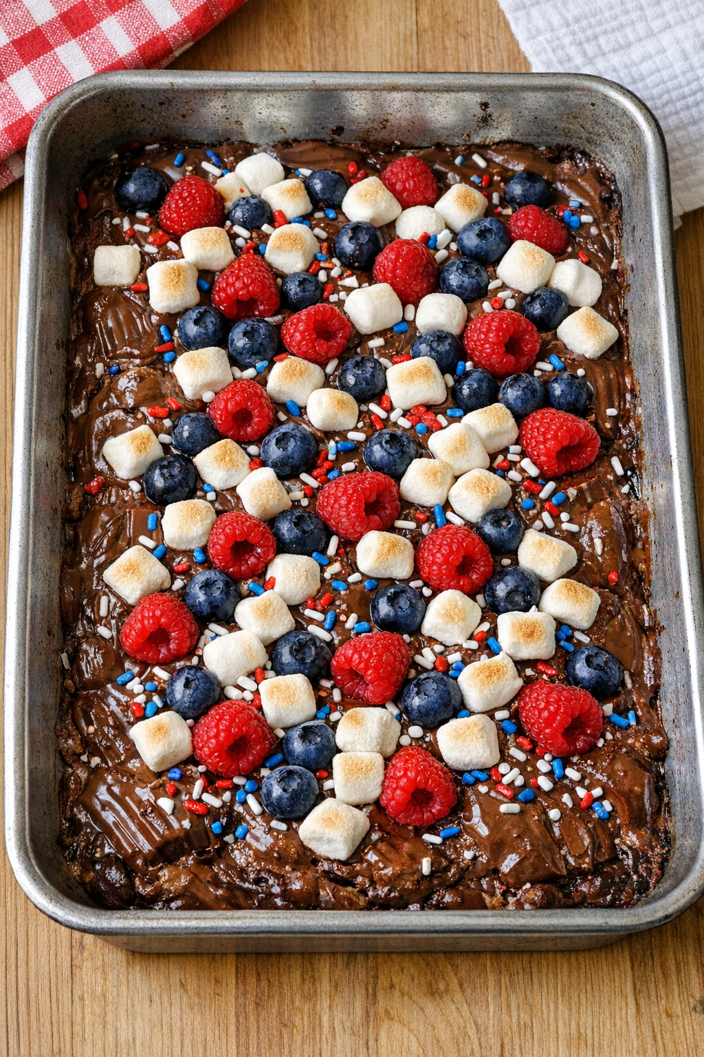 Finished baked chocolate candy bar dessert