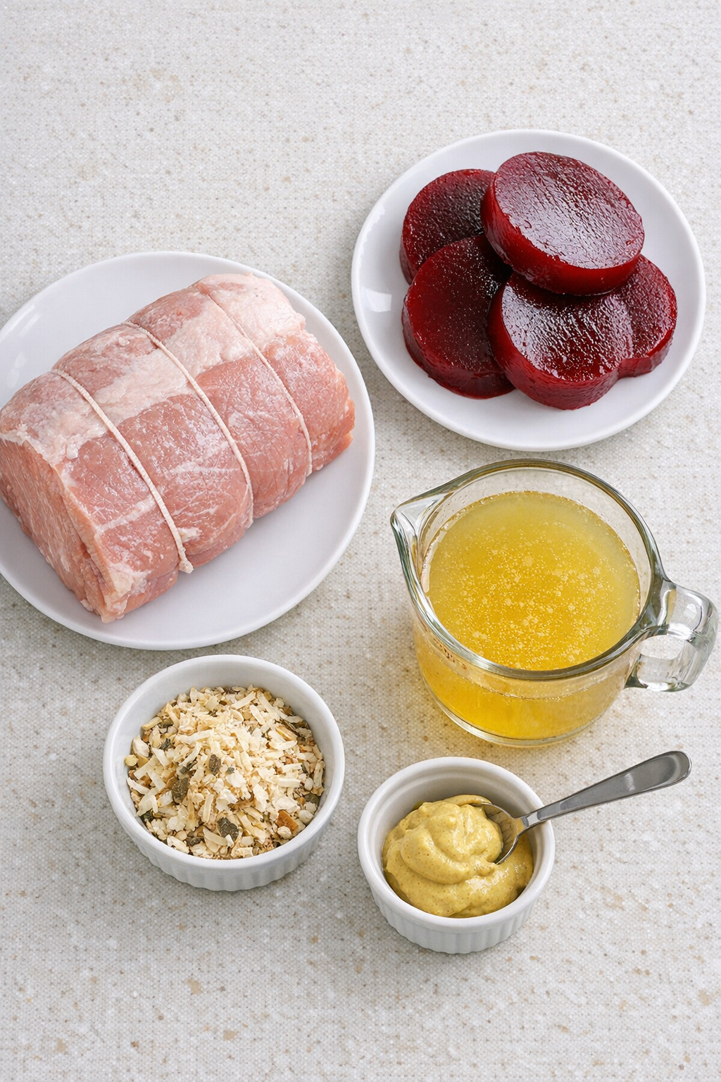 Main ingredients for cranberry pork