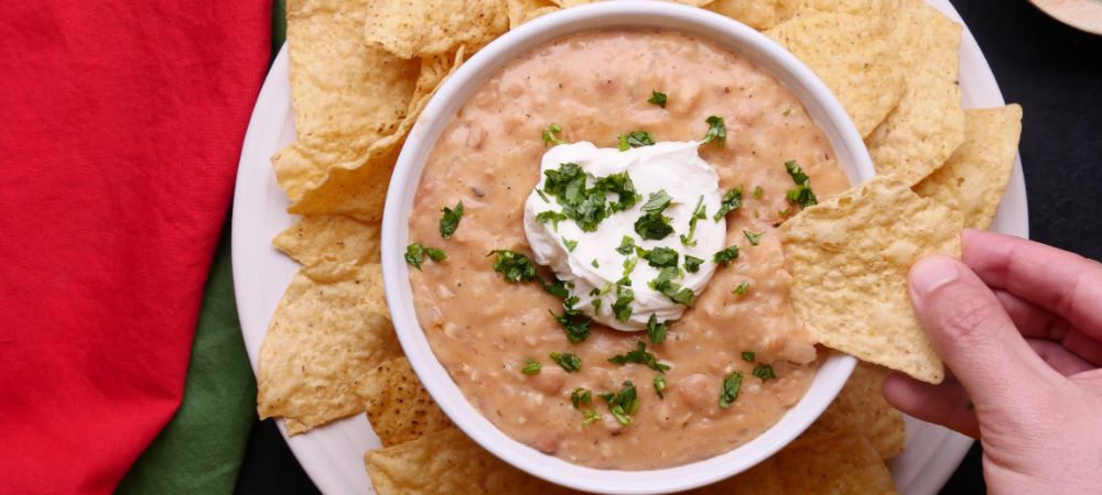 Having Guests Over? Upgrade Your Chips And Dip Recipe With This Southern Refried Bean Version Recipe and Video