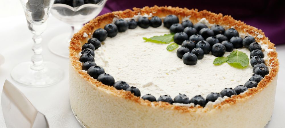 Low Carb Coconut And Blueberry Cheesecake  Recipe and Video
