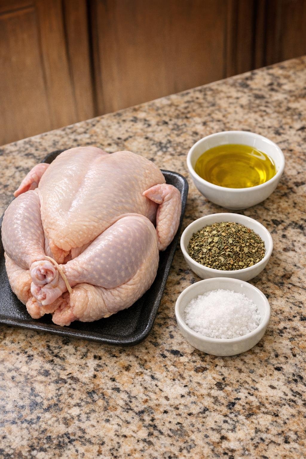 Belangrijkste ingrediënten voor kip met kruiden uit de slowcooker