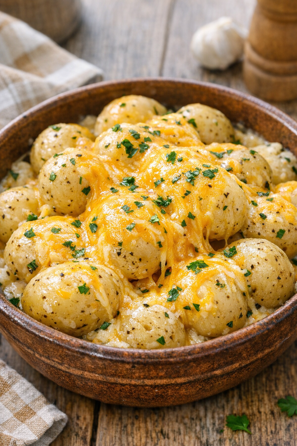 Cheesy version of slow cooker potatoes