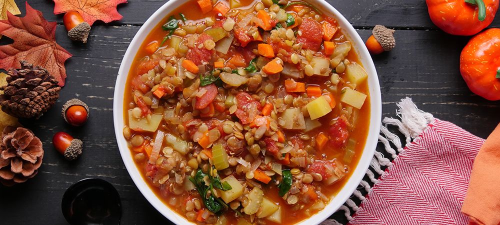 Vegetable Lentil Stew  Recipe and Video