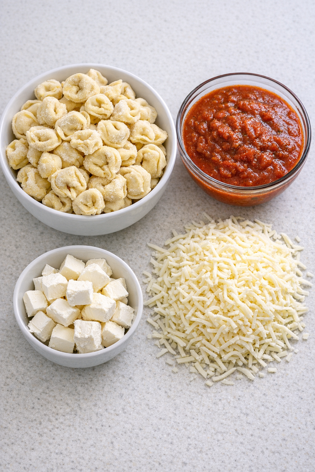 Main ingredients for slow cooker tortellini