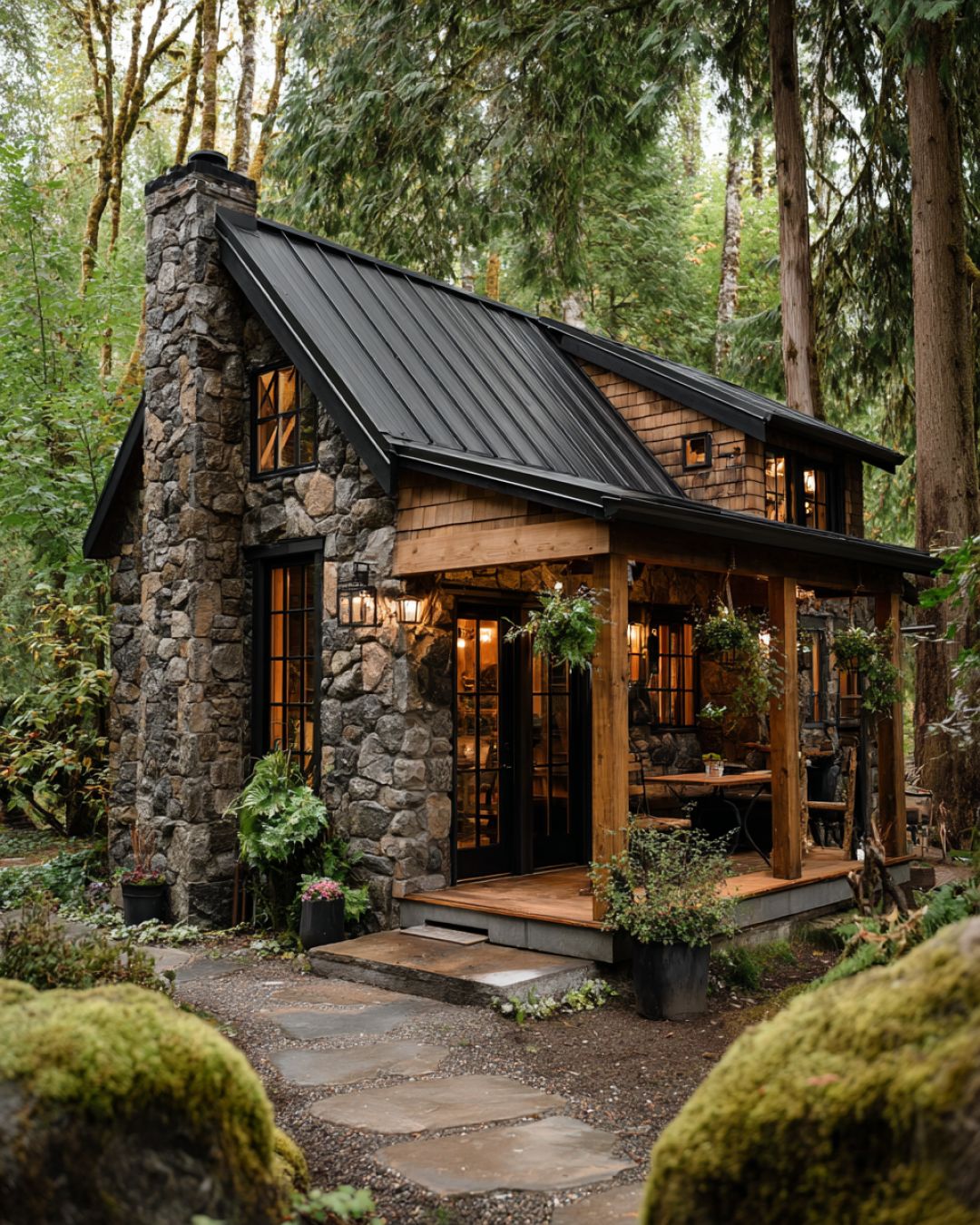 Discover this delightful woodland retreat cottage in a lush forest ...