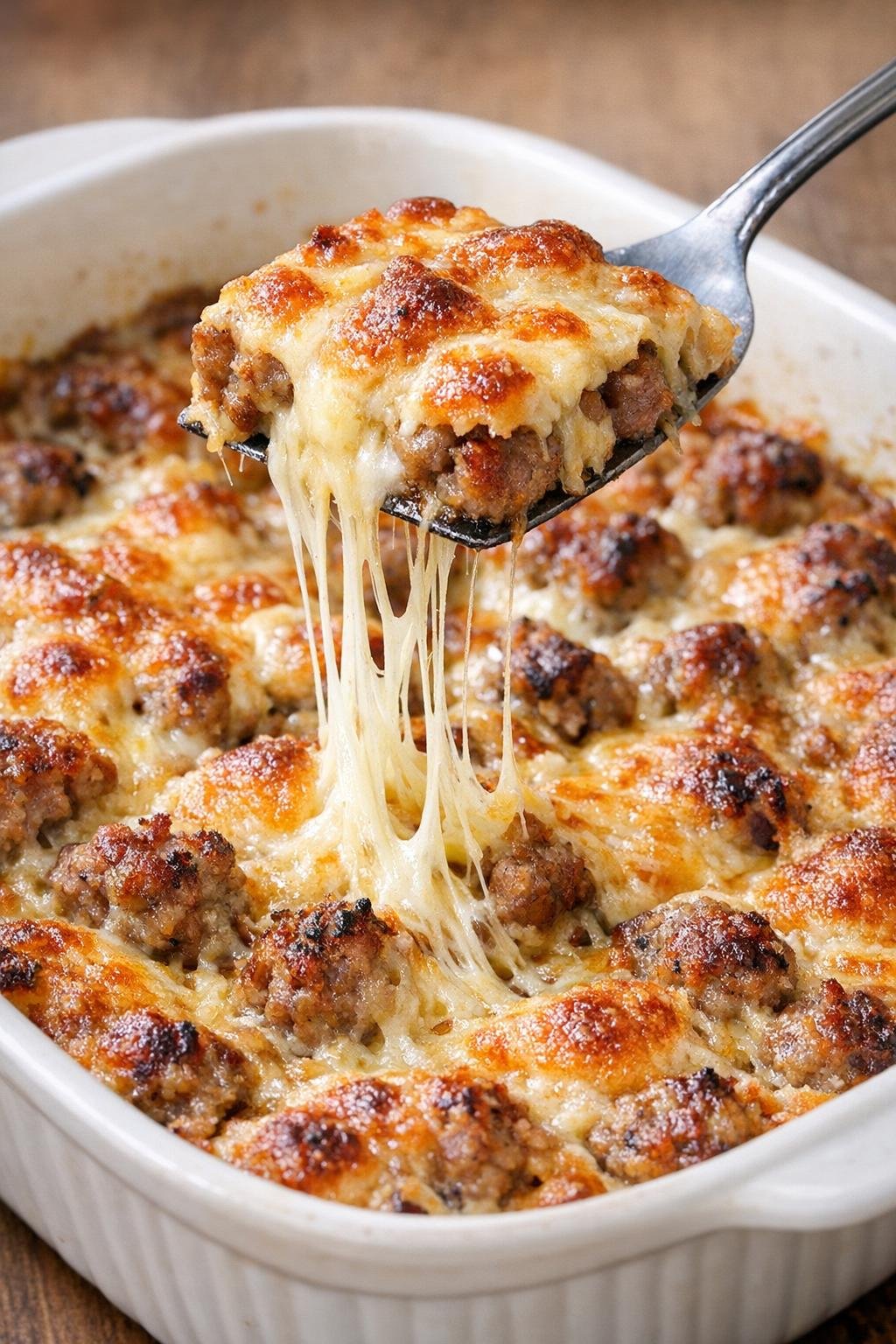 Low carb sausage hawthorne bake served hot