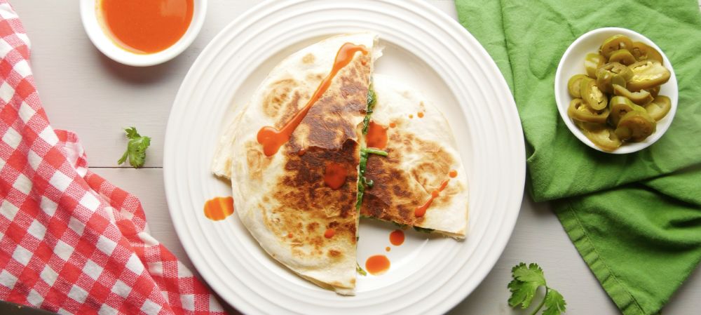 Six-ingredient Spinach And Poblano Pepper Quesadillas  Recipe and Video