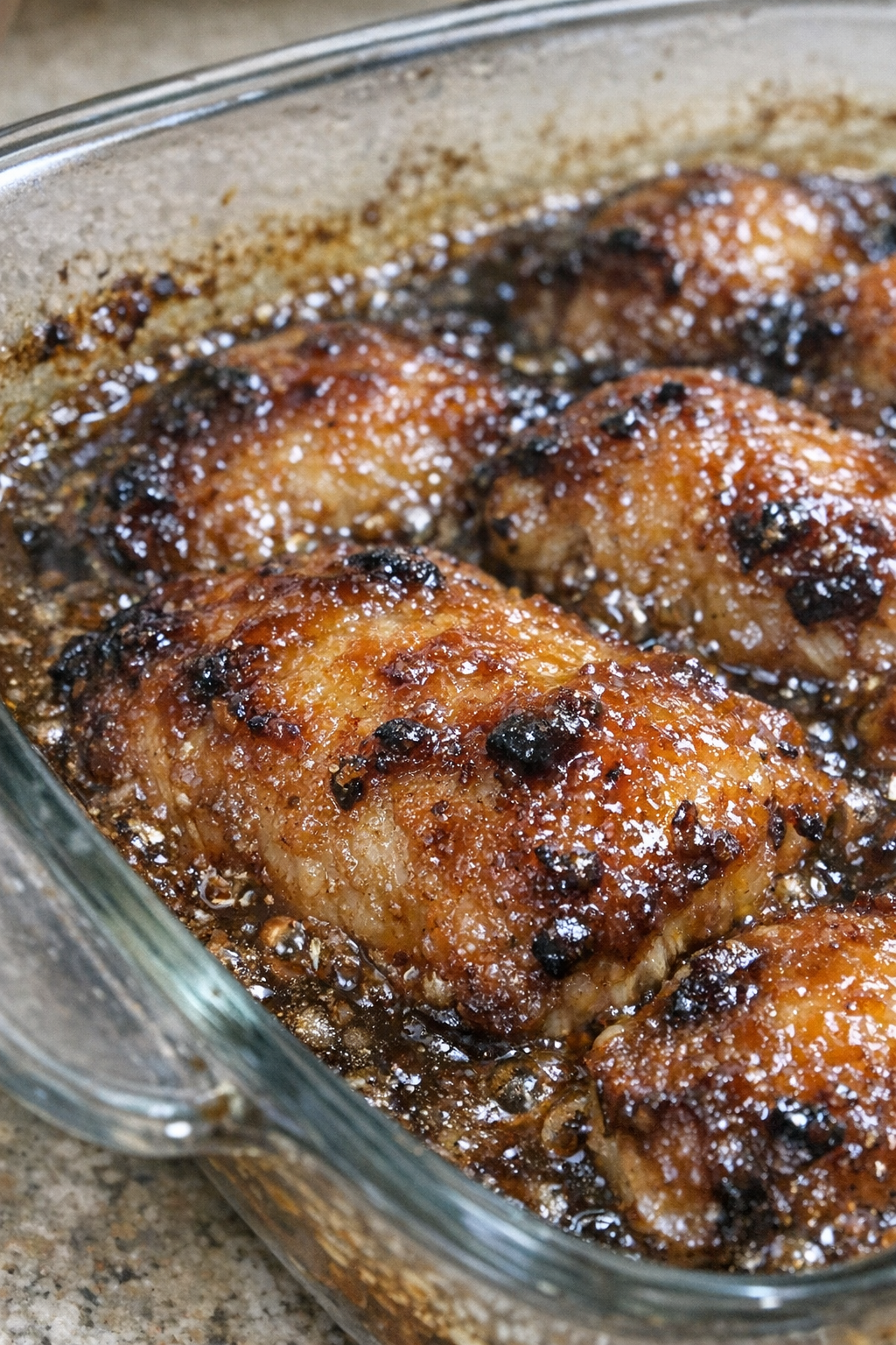 Finished casserole with golden glazed top