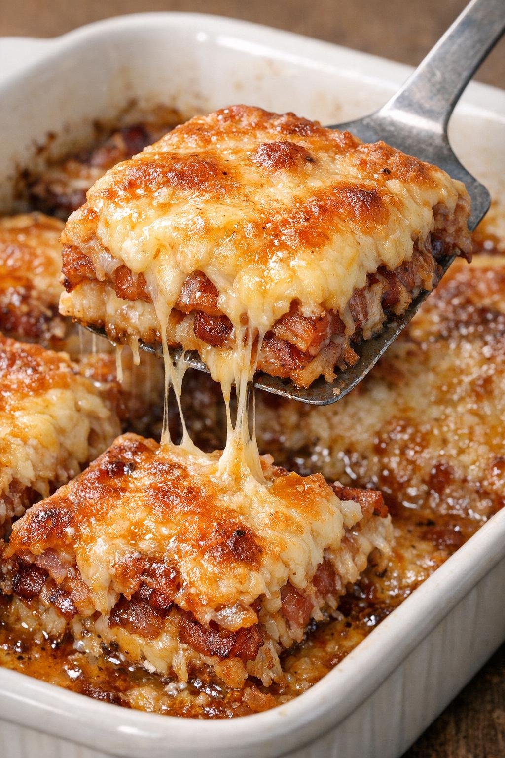 Bacon Roosevelt bakes with melted cheese