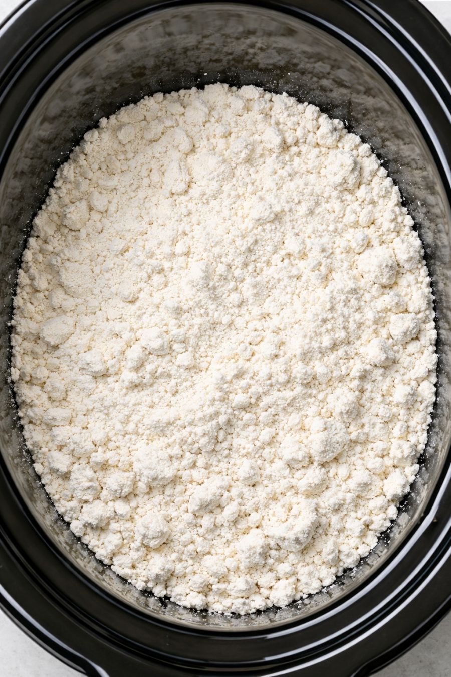 Pour raw white cake mix powder in the pot and 2 other simple items to ...