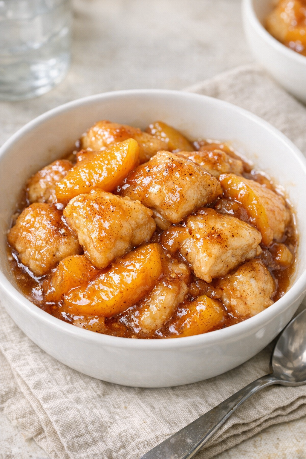 Finished slow cooker biscuit fruit dessert