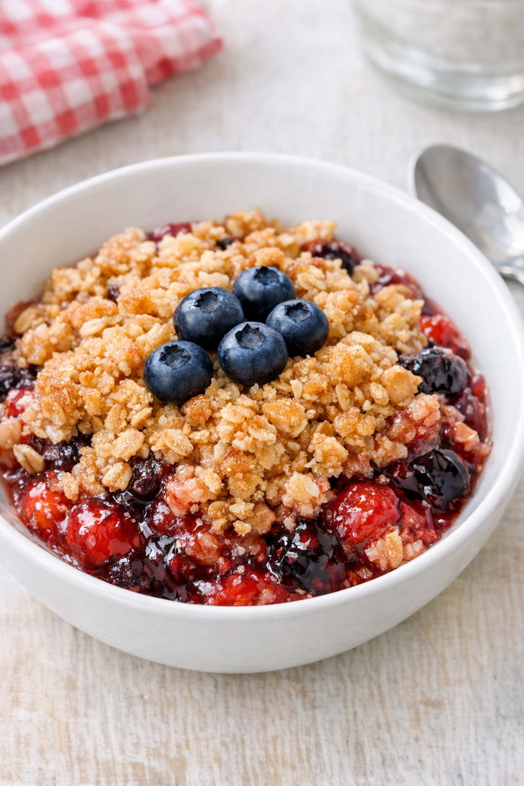 Finished oat berry slow cooker dessert