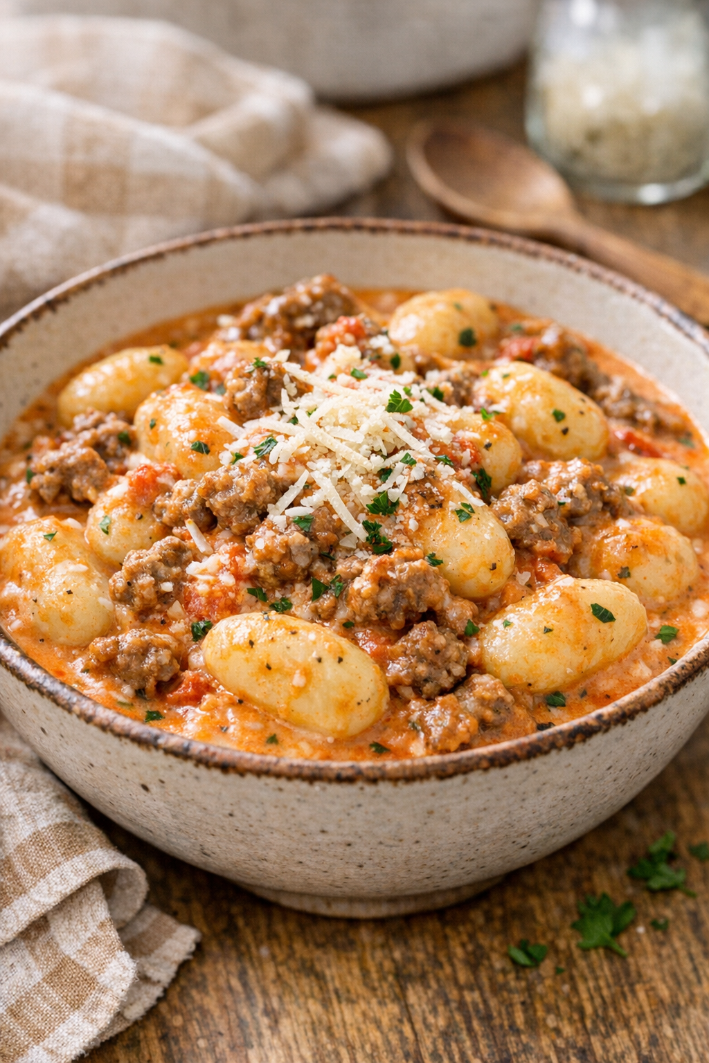 Slow cooker gnocchi with sausage variation