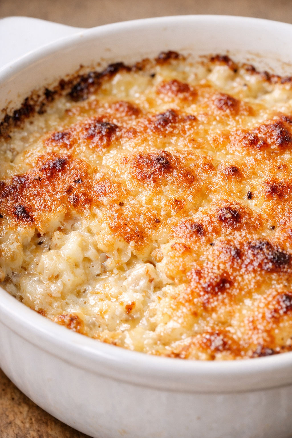 Southern baked crab dip fresh from the oven