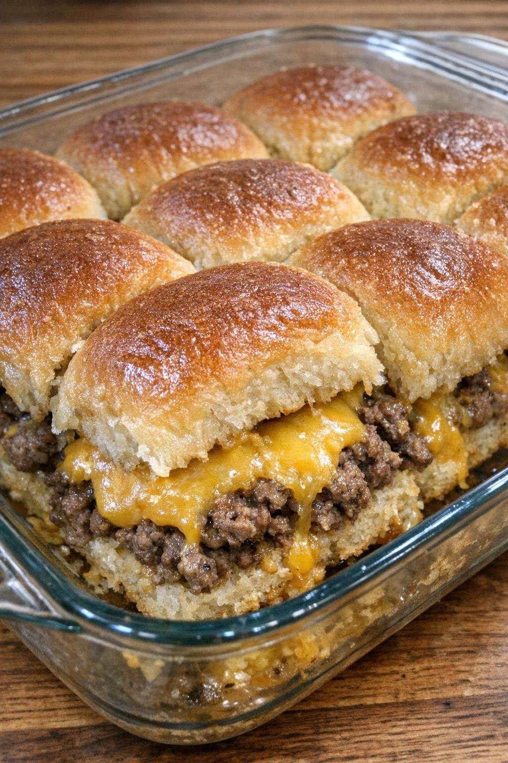 Oven baked beef sliders fresh from the oven