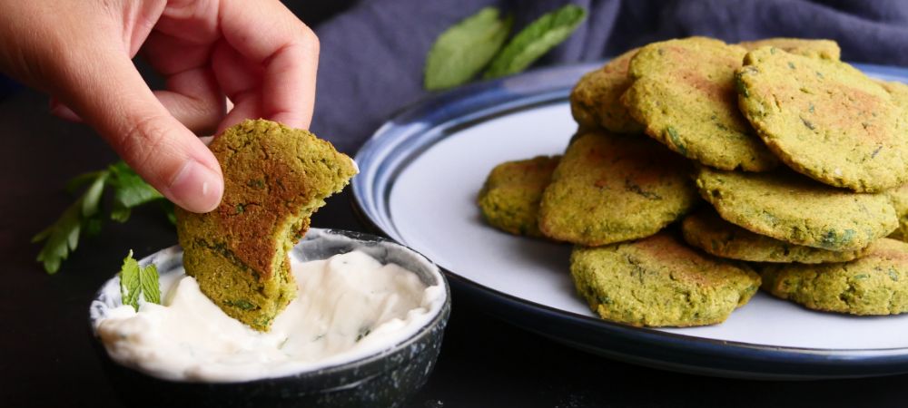 Looking For A Vegan Recipe That's Full Of Flavor? Try These Vegan And Gluten-free Baked Green Pea Fritters Recipe and Video
