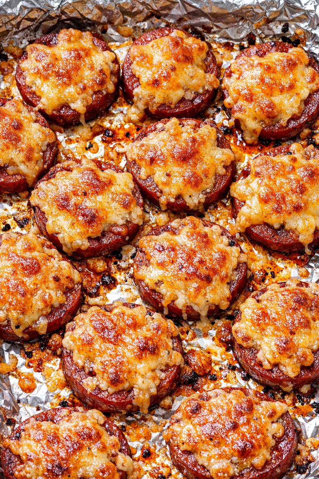 Low carb cheddar chorizo bakes fresh from the oven