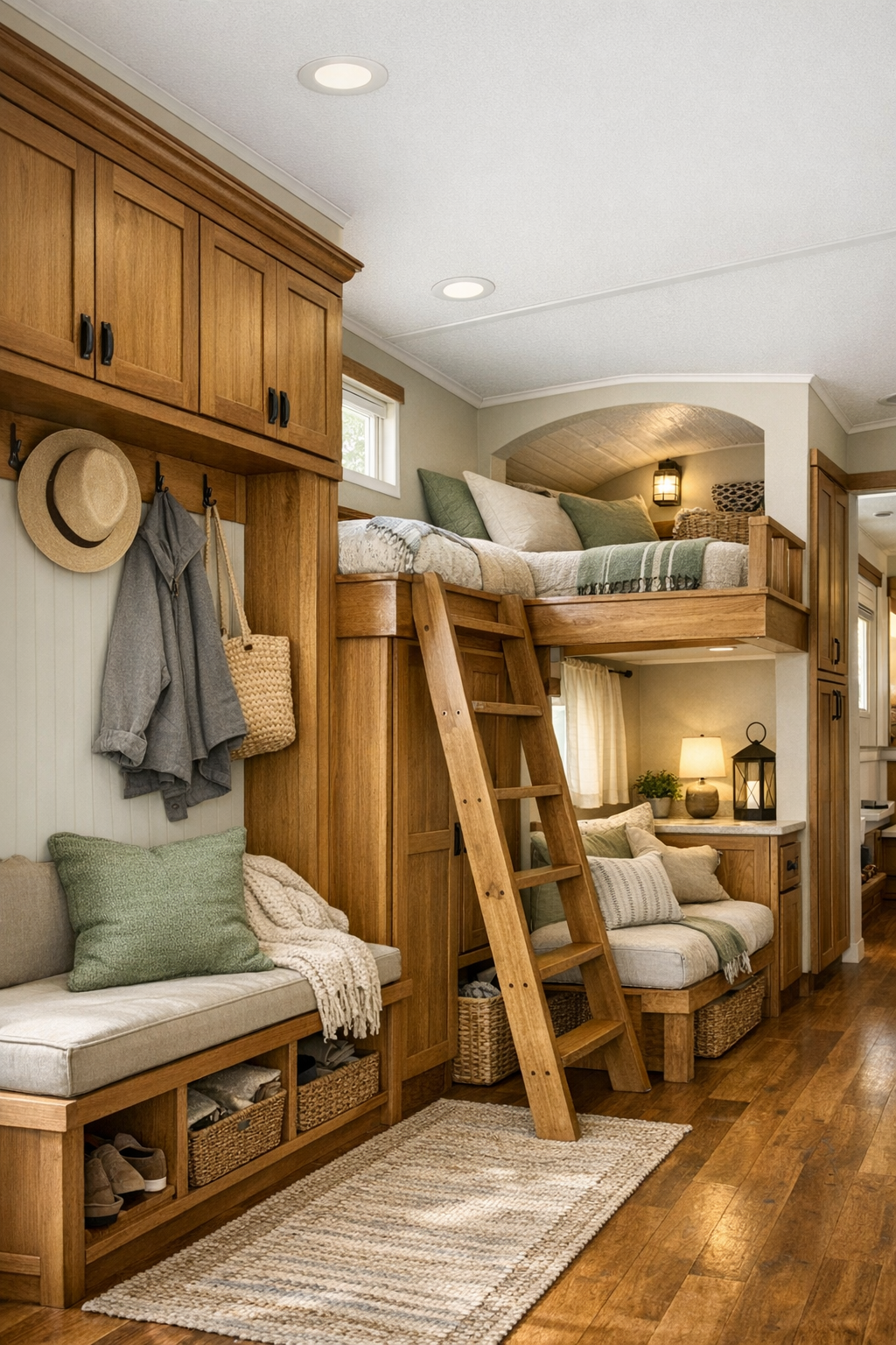 Thoughtful secondary space with built-in storage, craftsman woodwork, and a cozy flexible nook