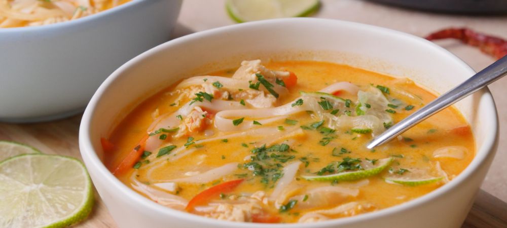 Chicken Noodle Thai Soup Recipe and Video