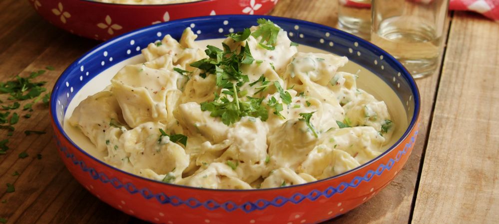 Vegetarian Tortellini Alfredo  Recipe and Video