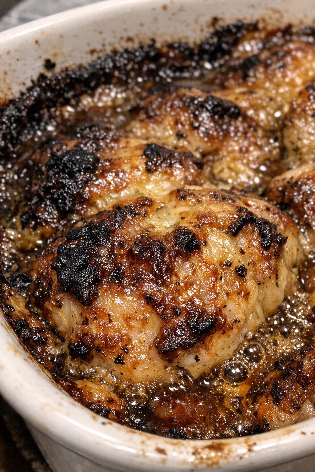 Bubbling roasted bake in a ceramic dish