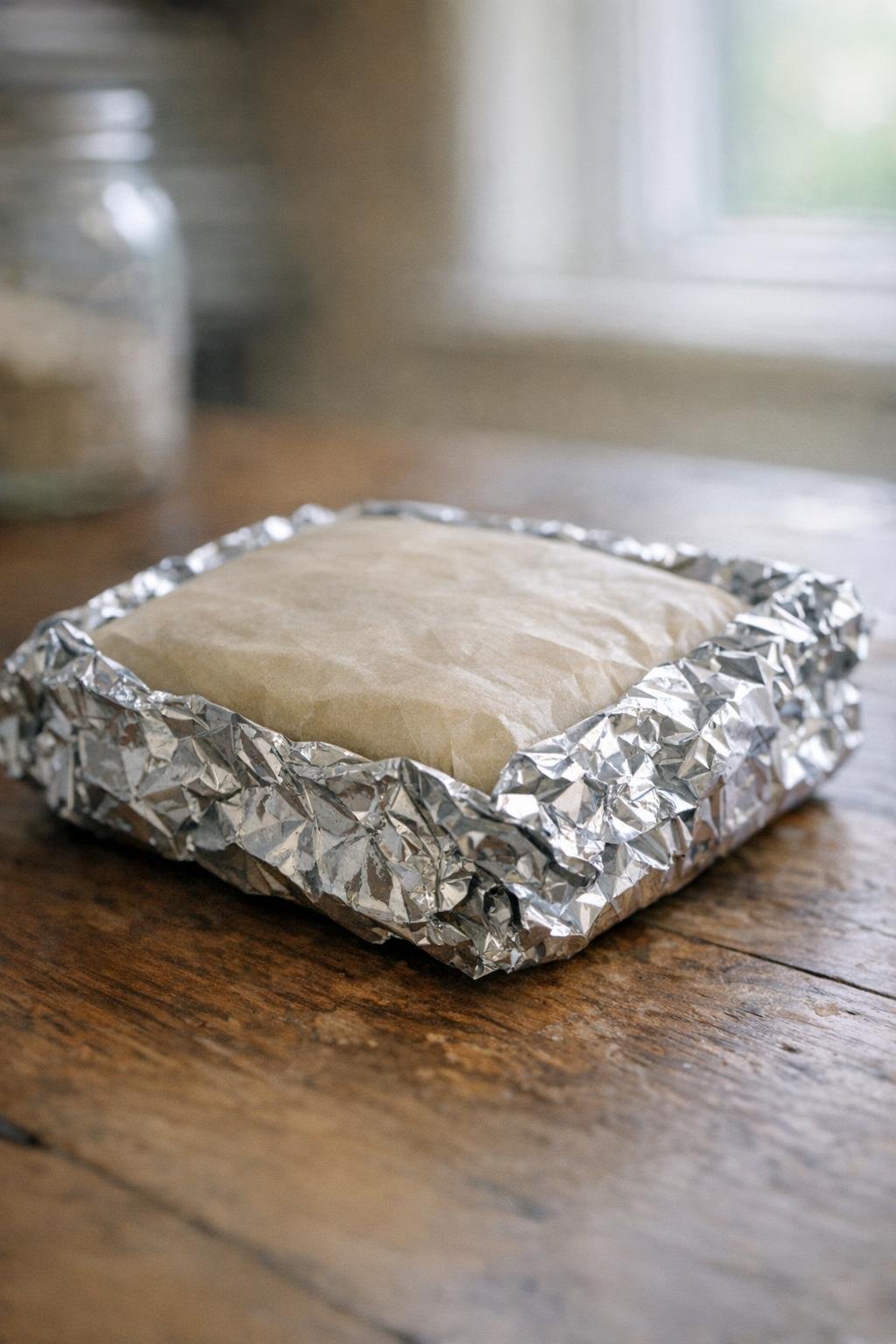 Foil-wrapped plastic panel ready to be heat bonded