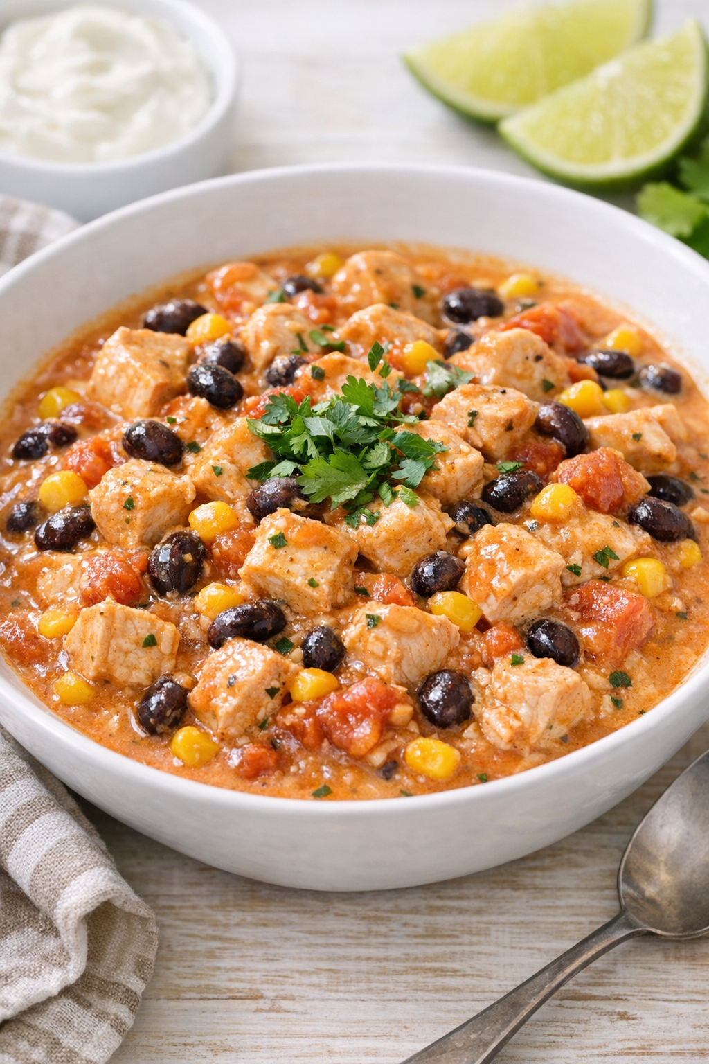 Creamy variation of slow cooker chicken