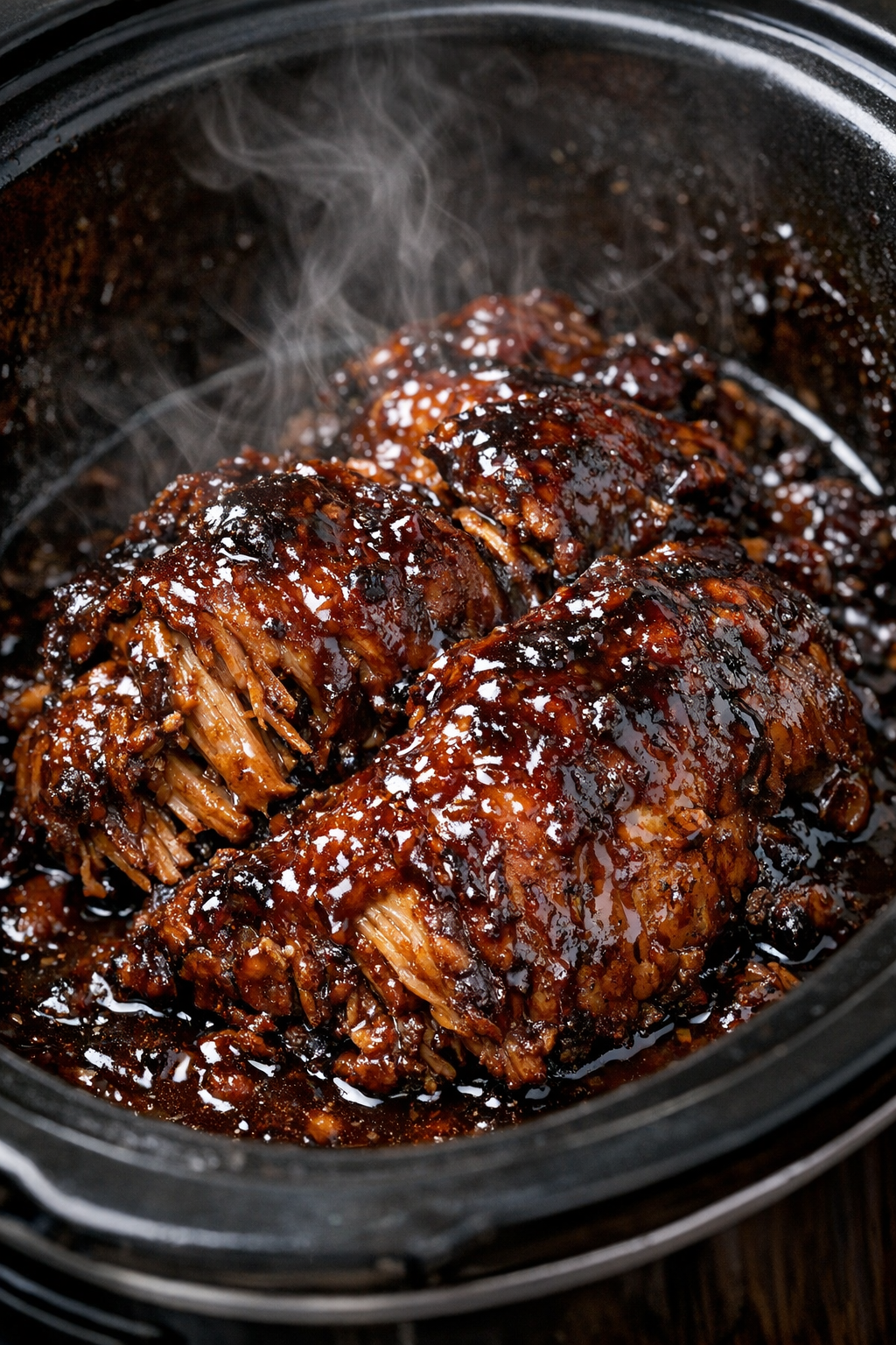 Slow cooker glazed protein dish